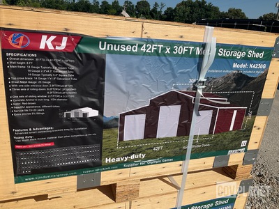 KJ K4230G Metal Storage Shed - Unused