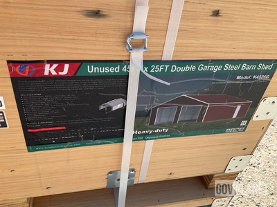 KJ K4525G Double Garage Steel Barn Shed - Unused