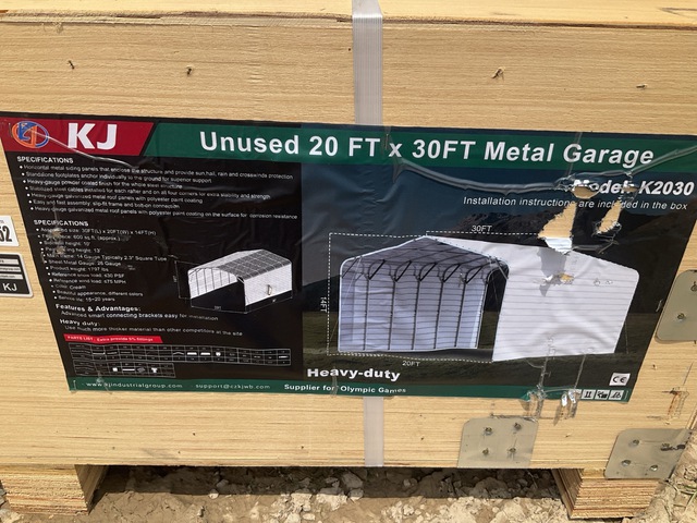KJ K2030 Metal Garage - Unused
