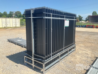 (30) Pieces of Galvanized Steel Garden/Public Space Fence w/(31) Post Connectors