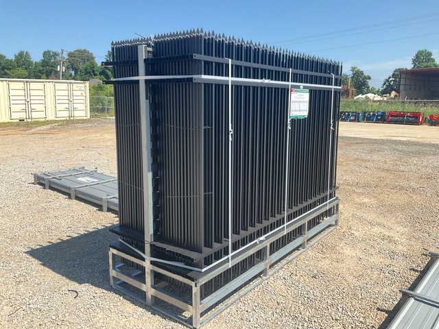 (30) Pieces of Galvanized Steel Garden/Public Space Fence w/(31) Post Connectors