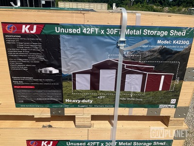 KJ K4230G Metal Storage Shed - Unused
