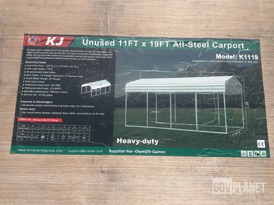 KJ K1119 All-Steel Carport- Unused