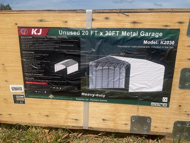 KJ K2030 Metal Garage - Unused