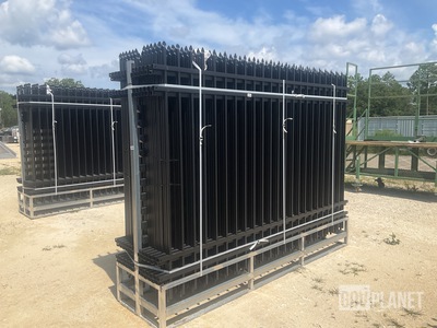 (24) Pieces of KJ Powder Coated Steel Fence w/(25) Post Connectors - Unused