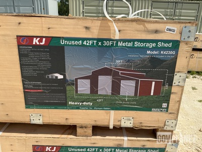 KJ K4230G Metal Storage Shed - Unused
