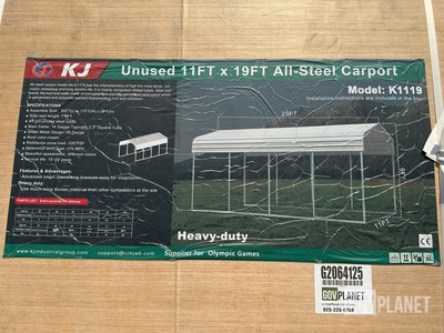 KJ K1119 All-Steel Carport - Unused