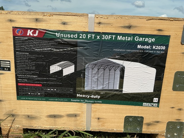 KJ K2030 Metal Garage - Unused