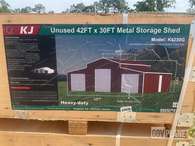KJ K4230G Metal Storage Shed - Unused