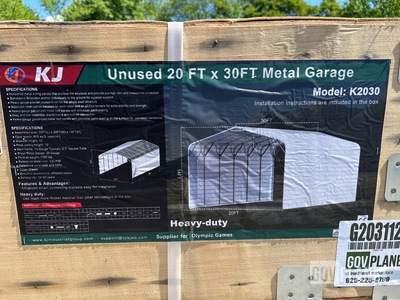 KJ K2030 Metal Garage - Unused