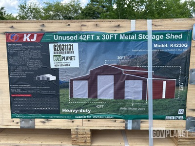 KJ K4230G Metal Storage Shed - Unused