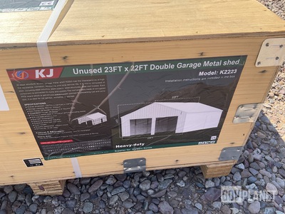 KJ K2223 Double Garage Metal Shed - Unused