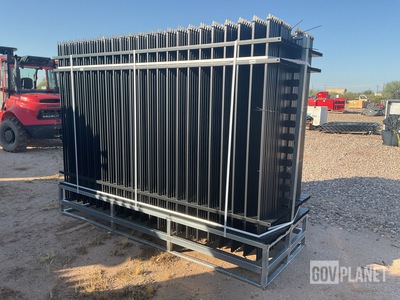 (30) Pieces of Galvanized Steel Garden/Public Space Fence w/(31) Post Connectors