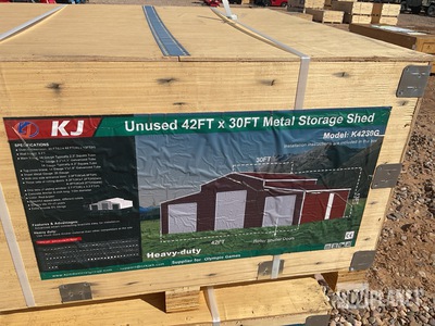 KJ K4230G Metal Storage Shed - Unused