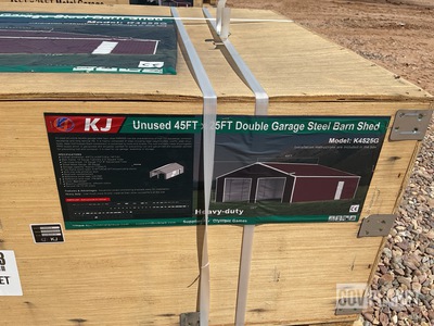 KJ K4525G Double Garage Steel Barn Shed - Unused