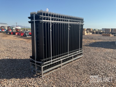 (24) Pieces of KJ Powder Coated Steel Fence w/(25) Post Connectors - Unused