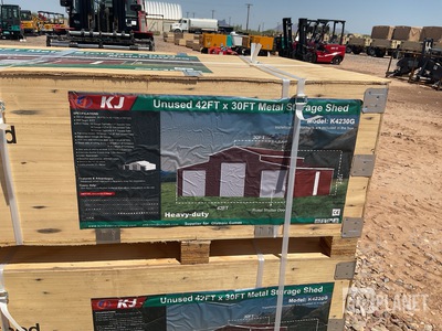 KJ K4230G Metal Storage Shed - Unused