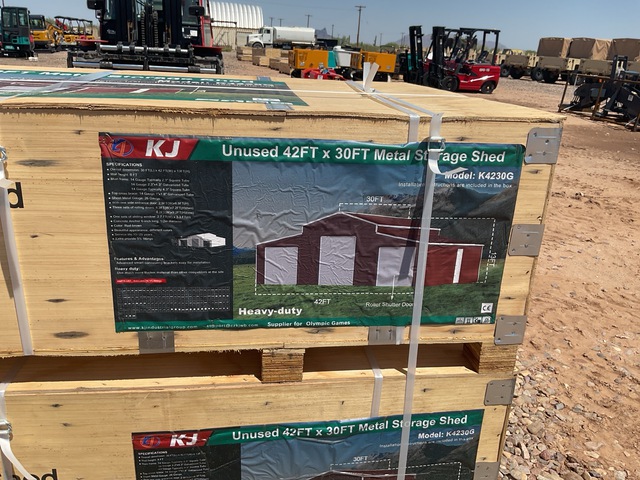 KJ K4230G Metal Storage Shed - Unused