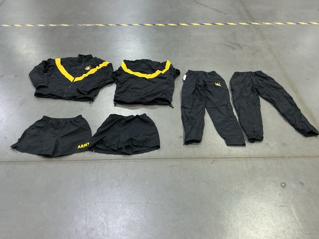(44) Pairs of Pants, (7) Physical Fitness Jackets & Assorted Items