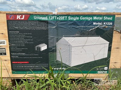 KJ K1220 Single Garage Metal Shed - Unused