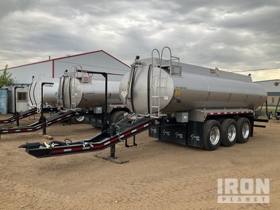 2014 Jasper 22240 L Tri/A Drawbar B-Train Pup Tanker Trailer (Unused)