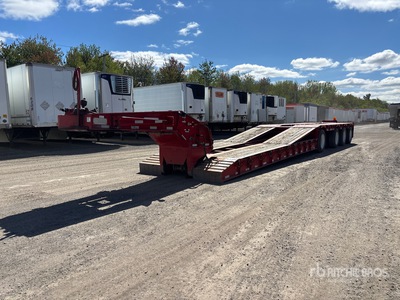 2009 JC Trailer 40000 kg Quad/A Double Drop Removable Gooseneck Remorque Surbaissée