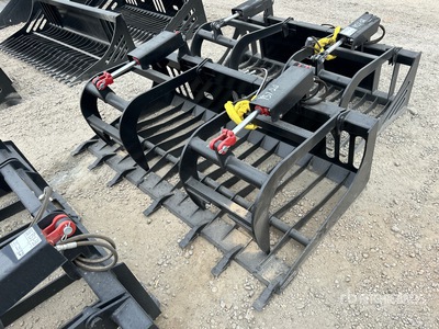 All-Star 72 in Rock W/teeth Skid Steer Grapple