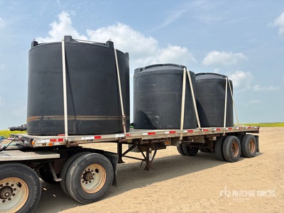 2001 Lode King 32 ft T/A Super B-Train Pup Sprayer Nurse Flatbed Trailer
