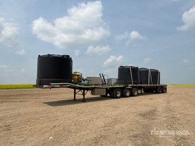 2001 Lode King 28 ft Tri/A Super B-Train Lead Sprayer Trailer Flatbed Trailer