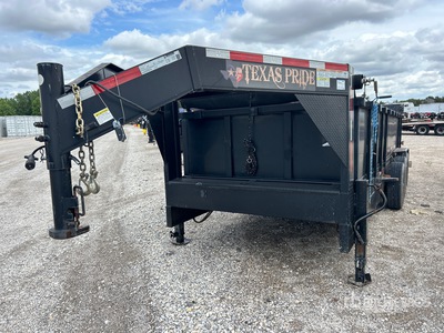 2021 Texas Pride DT72021KGN 20 ft Tri/A Gooseneck Remolque Ligero de Volteo