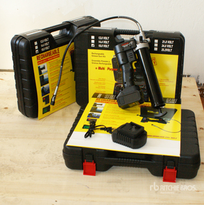 Quantity of (3) 2024 Powertek PT1800 Cordless Grease Guns (Unused)