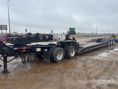 2014 Pacesetter 65 ton Tri/A Double Drop Removable Gooseneck 2 3 2 Lowboy Trailer