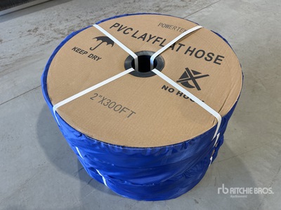 Quantity of (4) Powertek 2" PVC Layflat Slang (Unused)