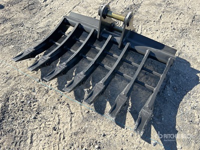2026 Warrior 1000 mm Q/C Rastrillo para excavadora - Fits 5 - 6 Ton (Unused)