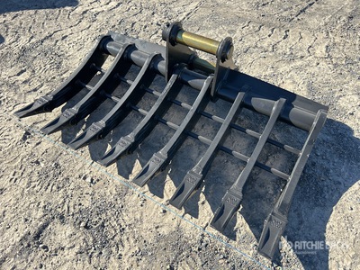2026 Warrior 1200 mm Q/C Rastrillo para excavadora - Fits 8 Ton (Unused)