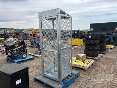 30 x 26 x 78 in Galvanized Steel Storage Cage (Unused)