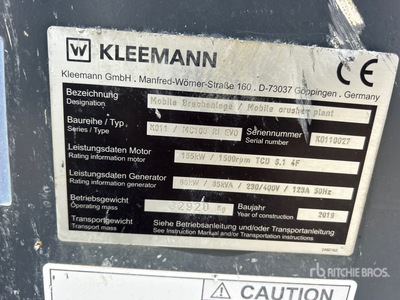 Kleemann MC100RiEVO Jaw Crusher