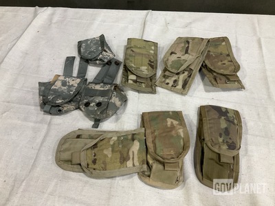 (191) M4 Two Mag Pouches, (196) Hand Grenade Pouches & Assorted Items