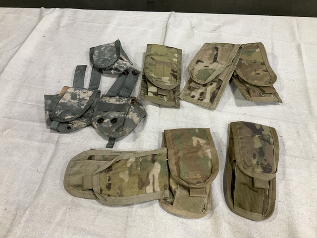 (191) M4 Two Mag Pouches, (196) Hand Grenade Pouches & Assorted Items
