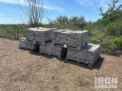 Quantity of (9) Pallets of Charcoal sawn rough back 4 x 8" 150 ft.² Steen (Inoperable)