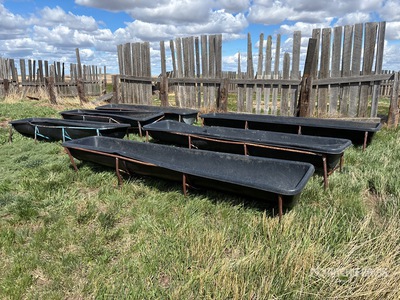Quantity of (6) 11 ft X 2 ft Bunk Livestock Feeder