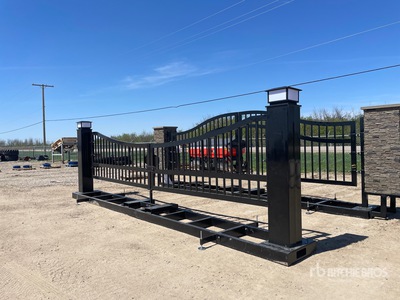 Bulldog Industries 24 ft x 6 ft 4 in Steel Bi-Parting Driveway Gate (Unused)