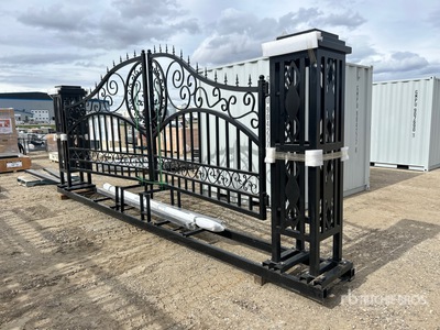 2026 Suihe NFG-20FGP-EU 20 ft x 5 ft Wrought Iron Bi-Parting Driveway Gate (Unused)