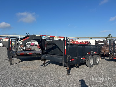 2018 Texas Pride 14 ft T/A Gooseneck Dump Utility Trailer