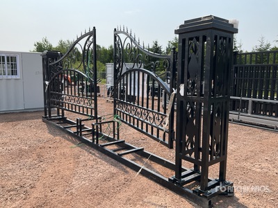 2026 Suihe NFG-20FGP-D03 20 ft x 5 ft Wrought Iron Bi-Parting Driveway Gate (Unused)