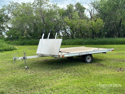2013 Newmans 14 ft S/A Snowmobile Trailer utilitario