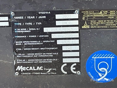 2023 Mecalac 8MCR Mini Excavator