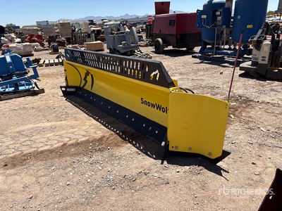 2022 snowwolf QPXT-138 10 ft 1 Way Auto Wing Pala para nieve - Fits Skid Steer Loader