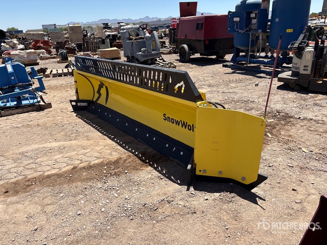 2022 snowwolf QPXT-138 10 ft 1 Way Auto Wing Snow Plow - Fits Skid Steer Loader