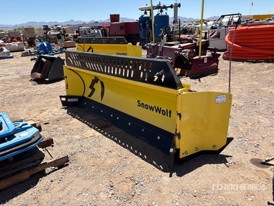 2022 snowwolf QP-114 8 ft 1 Way Auto Wing Pala para nieve - Fits Skid Steer Loader